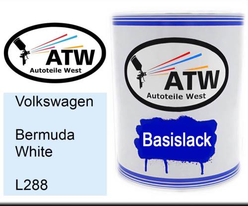 Volkswagen, Bermuda White, L288: 1L Lackdose, von ATW Autoteile West.